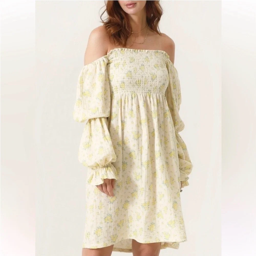 Nothing Fits But Niko Dress size M/L 100% cotton smocked dress Zinnia - Picture 2 of 8